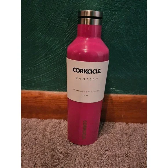 New Corkcicle 16 oz Pink Canteen - Picture 1 of 3